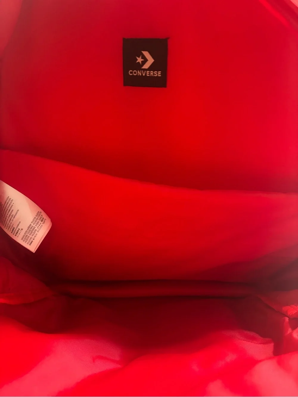 Converse Red Canvas Backpack with Front Pocket